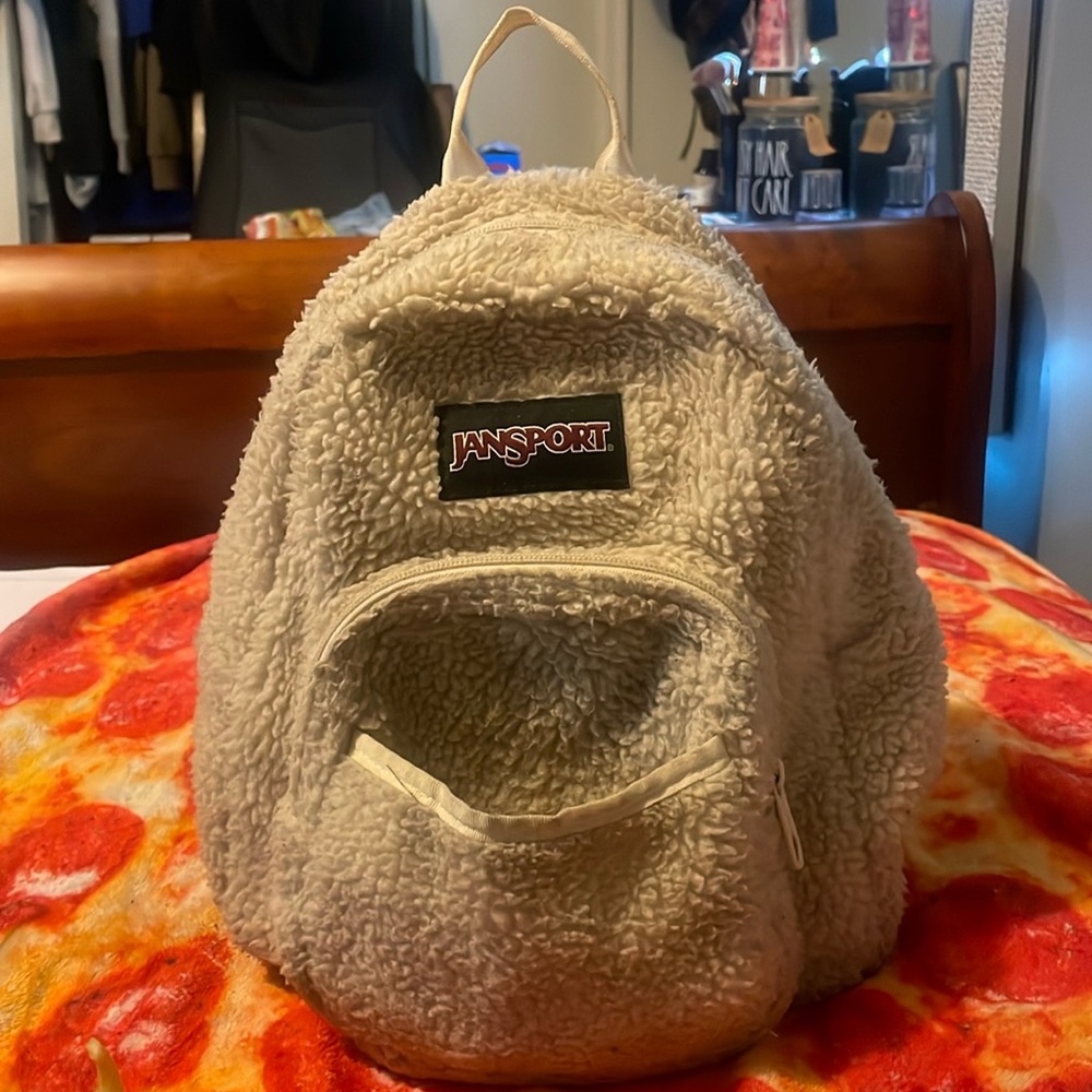 Jansport Mini Sherpa in Cream Backpack